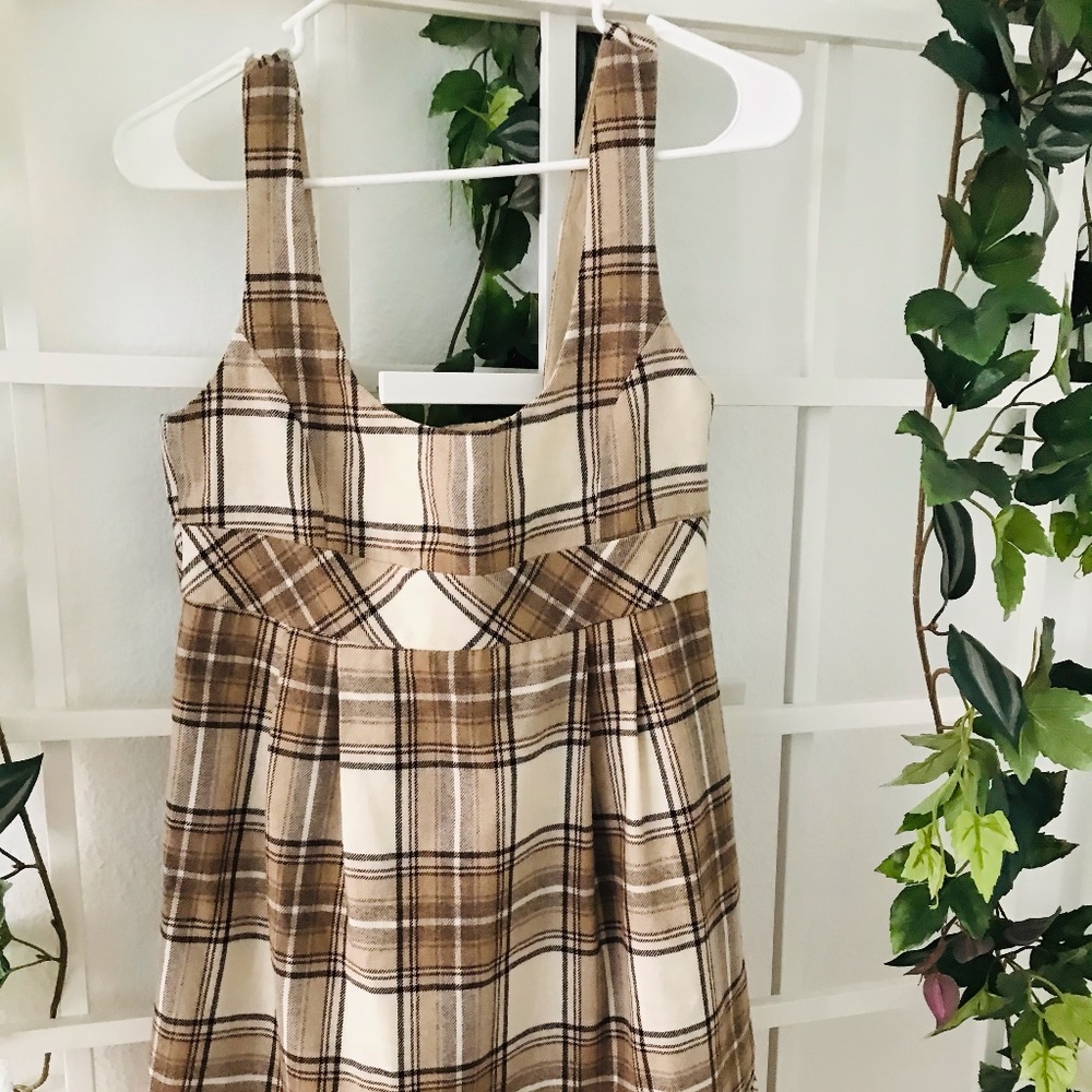 Zara Pinafore Dress Scoop Neck